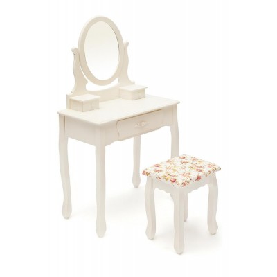Туалетный столик с зеркалом и табуретом Secret De Maison COIFFEUSE ( mod. HX15-075 ) butter white (слоновая кость)